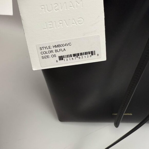 Mansur Gavriel Icon Bucket Bag Mini, Black/Flamma - Picture 4 of 12